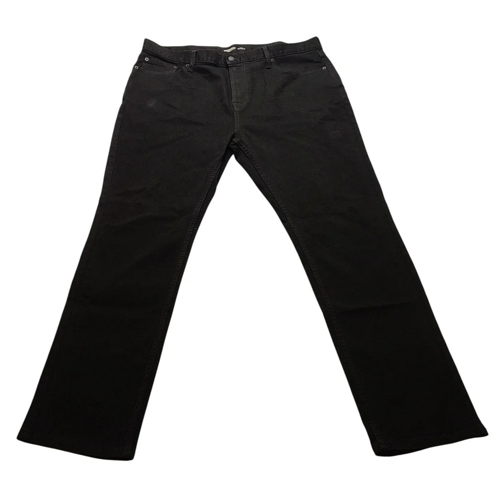 Old Navy Slim Built-In Flex Jeans Men's 38x30 Black Rinse Stretch Pants Slim fit